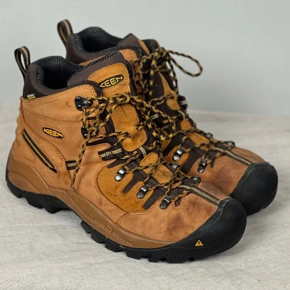 KEEN Mens Waterproof Hiking Boots 12EE Brown Leather Safety Toe READ - Picture 16 of 16